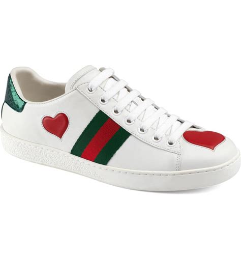 gucci heart shoes fake|gucci ace sneakers women's sale.